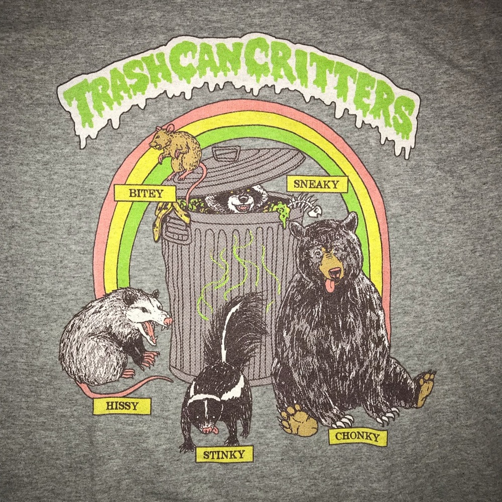 Animal Trash Can Critter Funny Tshirt